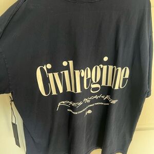 Civil Regime Navy Blue Graphic T-Shirt